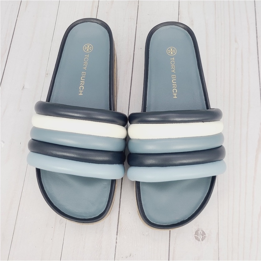 Tory Burch Colorblock Quilted Platform Sandals 8